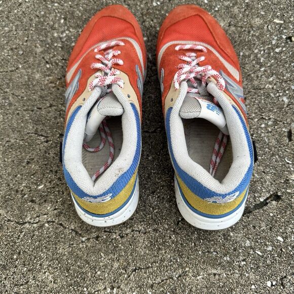 New Balance 997H Energy Red Atomic Sneakers Mens 9 Yellow Suede CM007HJP Shoes - Picture 7 of 13